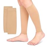 DOKRIN Compression Socks, 1 Paar progressive Kompressionsstrümpfe zum Schutz der Waden, geeignet für Männer und Frauen, zur Wärmeregulierung der Waden (Hautfarbe)