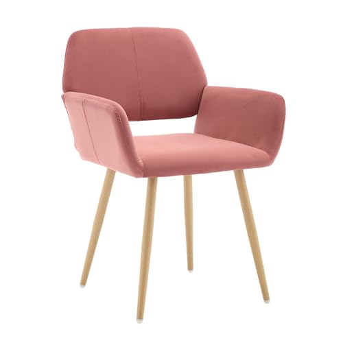 KCC Small Modern Dining Room Arm Chairs 1 Piece, Mid-Century