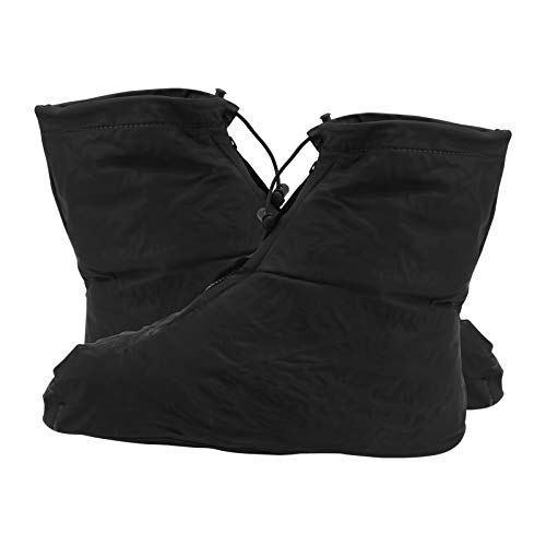 FOYTOKI 1Pair Shoe Covers Comfortable Overshoes for Outdoor Activities Durable Non Slip Design for Rain Cycling Black Reusable Protection