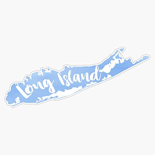 EMC Graphics Long Island Blue Watercolor Vinyl Waterproof Sticker Decal Car Laptop Wall Window Bumper Sticker 5 
