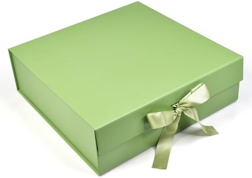 RBS®-LARGE Gift Box (34 x 33 x 10cm) Gift Box for Packaging (1 Pack) Hamper Box for Gift Holds Upto 10 kg Gift Packing Box Gift Boxes for Gifting Hamper Box for Diwali, Christmas & Occasions (L Green)