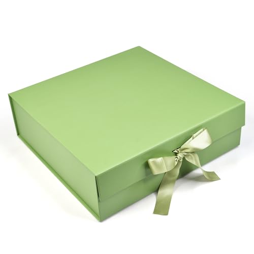 Image of RBS-LARGE Gift Box (34 x 33 x 10cm) Gift Box for Packaging (1 Pack) Hamper Box for Gift Holds Upto 10 kg Gift Packing Box Gift Boxes for Gifting Hamper Box (Large Green)