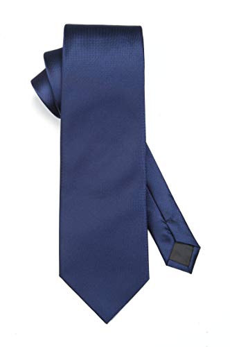 Image of HISDERN Mens Striped Tie and Pocket Square Set Necktie for Men | soft smooth texture, wrinkle-free, neat hand-tied knot, gifting ready, regular 3.4 width, coordinated look, business wedding