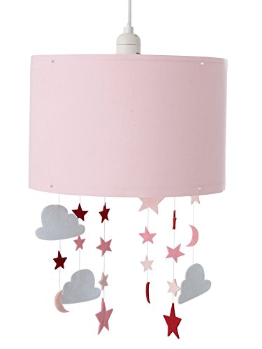 Preisvergleich Produktbild VERTBAUDET Kinder-Lampenschirm"Sterne und Wolken" rosa ONE SIZE