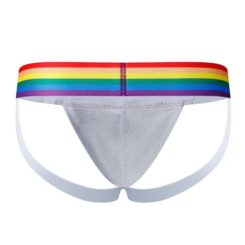 JOCKMAIL Men's Jockstrap Underwear Breathable Jock Strap Athletic Supporter for Men 2 Pack4