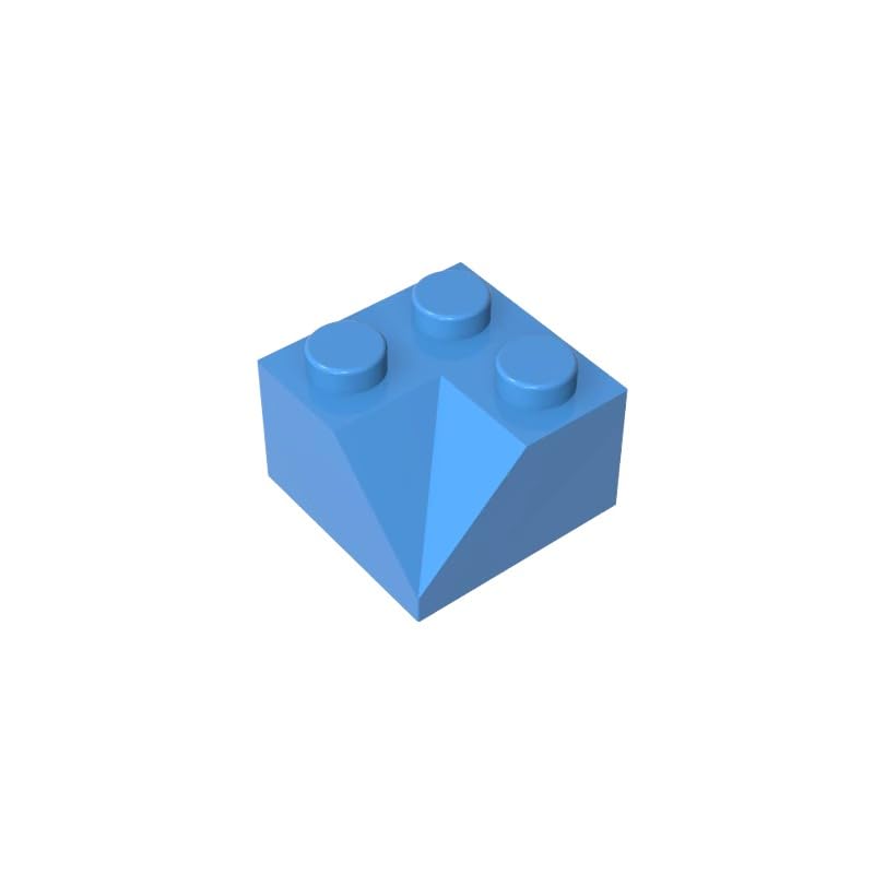 Gobricks 3046 Slope Brick 2x2 45° Sloped Concave Roof Tile 50 Pieces GDS-721 Compatible with Lego Building Blocks Color:Medium Blue — image 1