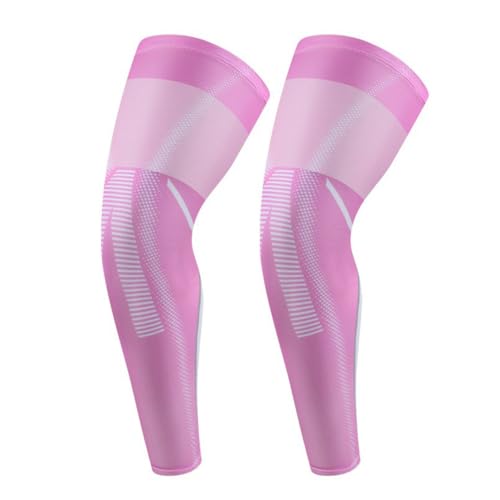 Valcatch Full Leg Compression Sleeve for Women Men, Long Leg Protector Sleeve Knee Thigh Support for Running Basketball, Cycling Leg Warmers Knee Brace and Shin Guards