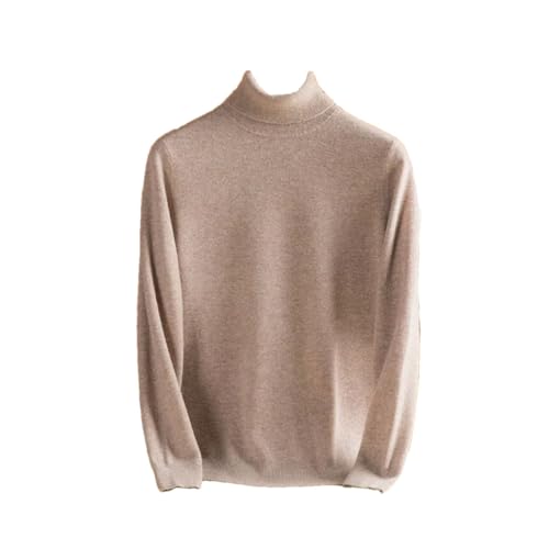 Men's Solid Cashmere Sweater High Lapels Pullovers Knitted Winter Tops Long Sleeve Jumpers