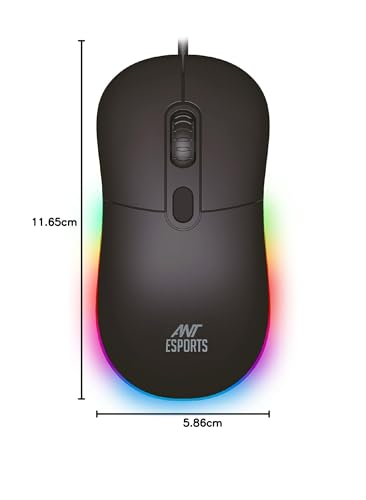 Ant Esports GM40 Wired Optical Gaming Mouse with RGB LED, Lightweight and Ergonomic Design, DPI Upto 2400, Compatible with Windows and Mac 6 31WoTC3GeAL