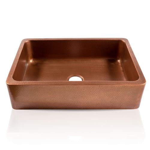 Sinkology Lange 32 Inch Copper Farmhouse Sink...