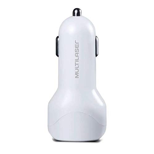 Multilaser Carregador Automotivo Concept 2 Portas Usb I-Smart Branco - Cb115