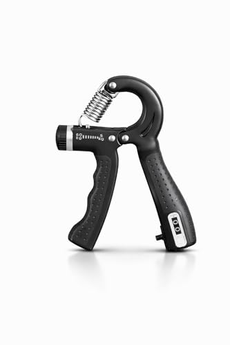 Image of Professional Hand Grip Strengthener with Counter, Adjustable Resistance 5 to 60kg, Grip Strength Trainer for Muscle Building, Forearm Exerciser Adjustable Hand Grip with Counter (Z - Black)