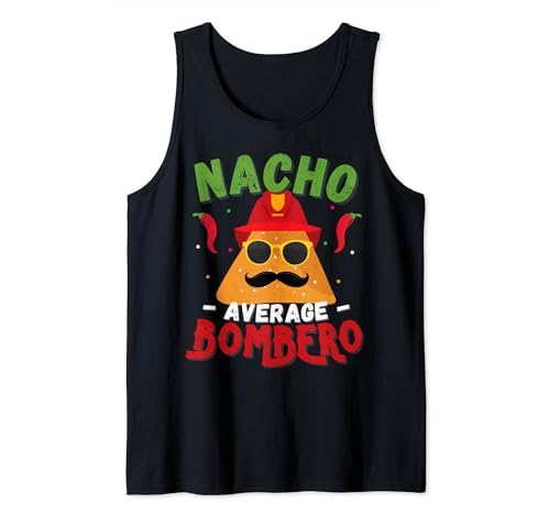 Retro Nacho Average Bombero Firefighter Cindo De Mayo Fiesta Camiseta sin Mangas
