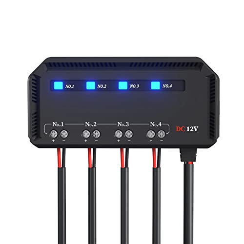 ALLWSLucky Boîte à fusibles de voiture 12V avec Relais, 4 Voies Porte Fusible Voiture avec Indicateur d'avertissement LED, Porte Fusible 12V Etanche pour Moto, Camion, Bateau, Fourgonnette, SUV, RV