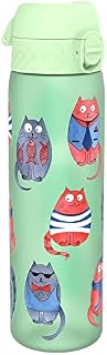 Ion8 Leak Proof Slim Water Bottle, BPA Free, Cats, 500ml (18oz)