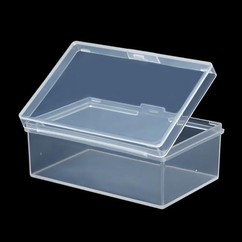 Image of 12 Pack Rectangular Clear Plastic Storage Containers, 3.39 x 2.21 x 1.38 Inchs, Small Containers for Small Items, Jewelry, Earrings, Necklace, Rings, Cosmetics, Threads, Beads, Crafts etc.