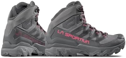 La Sportiva Womens Ultra Raptor 3 Mid GTX Boot, Onyx/Azalea, 7 - 4