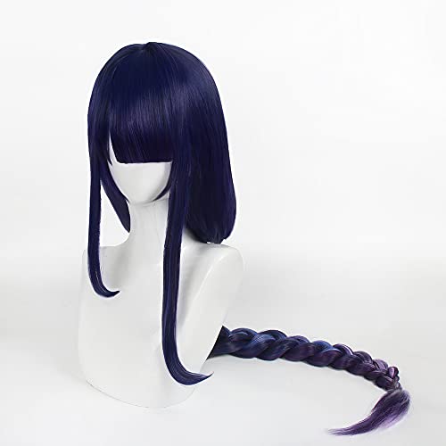 OSIAS Color Gradient Raiden Shogun Genshin Impact Cosplay Wig for Woman and Girls, Raiden Shogun Wig - Image 3