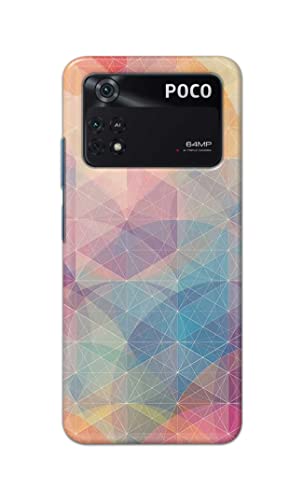 Image of Printed Hard Back Cover Case for Mi Poco M4 Pro 4G Back Cover (Crumpled Paper Design) -1803