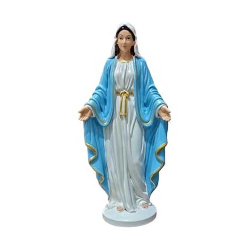 Statue De La Vierge Marie – Sculpture Religieuse Catholique, Figurine De La Sainte Mère | Ornement Spirituel Élégant De La Vierge Marie Fabriqué À La...