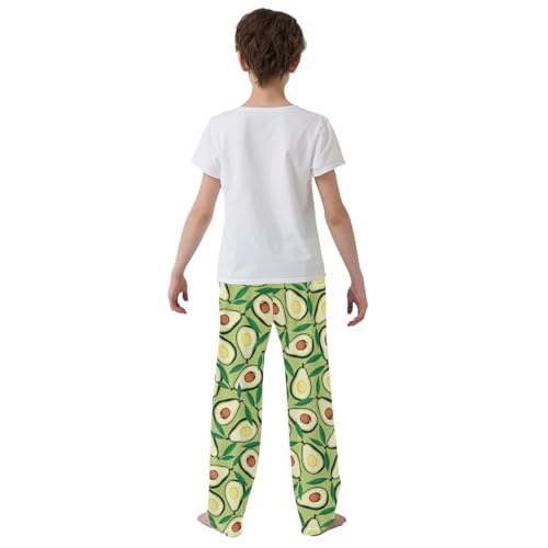 ZZXXB Tropical Avocado Boys Long Pants Soft Trousers Elastic Waist Kids Lounge Bottoms with Pockets S-XL3