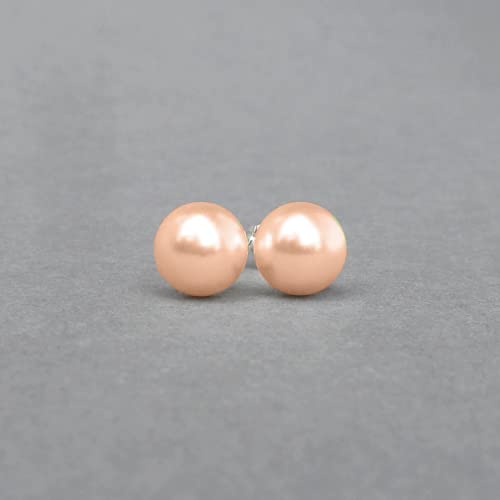 Image of HIGHSPARK 925 Silver Classic Pearl Earrings for Women | 92.5 Sterling Silver & Brilliant Lustre Pearls | Lovely Gift for Women