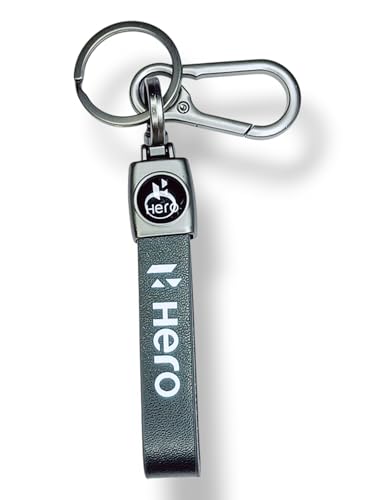 Image of Zuno Leather Keychain for Bike Car Home and Office Keys | Stylish Key Ring for Men and Women | Key Holder for Bags Wallets and Travel Accessories | Ideal Gift for Him Her
