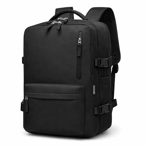 Mochila de Viagem Grande 30L Masculina e Feminina Unissex para Notebook 17,3' e Tablet, Aprovada em Avião, Bagagem de Mão, Impermeável, Antifurto com Porta USB, Executiva para Trabalho, Faculdade