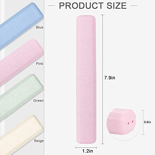 Image of Mulbozy 8 Packs Portable Travel Toothbrush Case, Breathable Plastic Toothbrush Holder for Home, Travel, Business, Camping, School