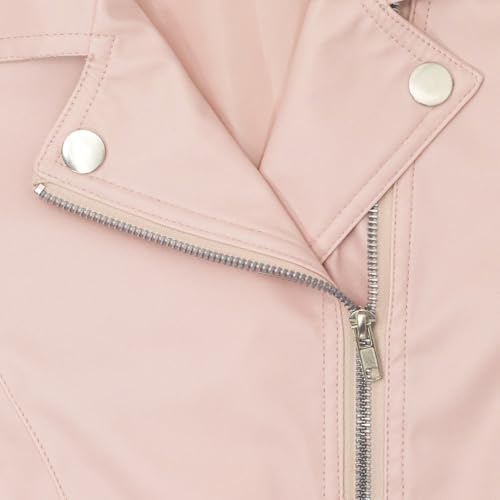 Toddler Baby Boy Girl PU Faux Leather Coat Cool Lapel Oblique Zipper Jackets Spring Fall Winter Outerwear3