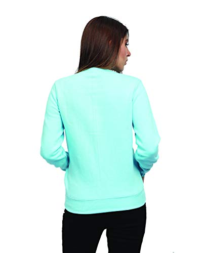 Image of BESIMPLE Basic Full Sleeve Solid Fleece Sweatshirt for Women /Girls Machine wash Cotton Modern Crew Neck