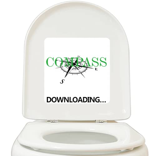 Compass Tool Navigation Direction Stickers Adhesive Waterproof Toilet Decal