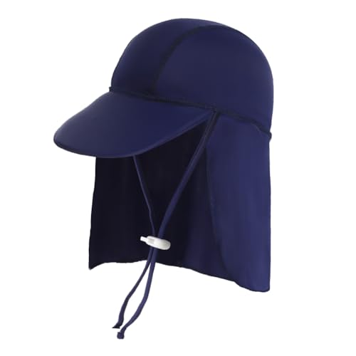 haozaikeji Kids Sun Hat with Neck Flap UPF 50+ Beach Swimming Cap Legionnaires Hat Sun Visor Baseball Cap for Seaside Travel