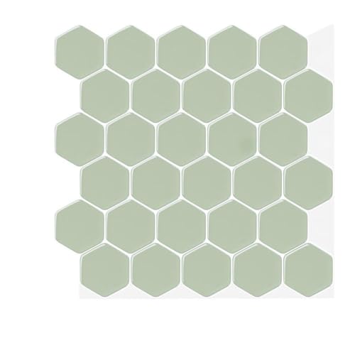 Niceminiwall Adhesivo para azulejos de 30,5 x 30,5 cm, diseño hexagonal de mosaico de cocina para baño, lavandería, para una fácil instalación, no necesita lechada (TSQS68)