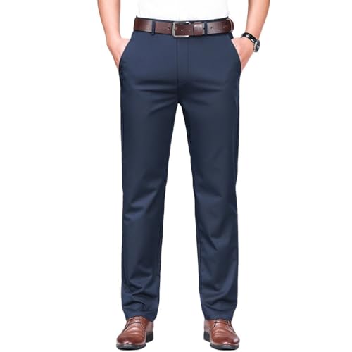Pantalon extensible coton respirant taille haute pour homme élégant