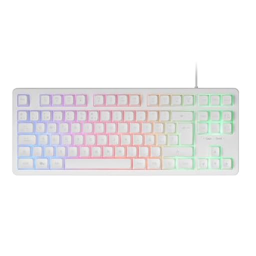 Mars Gaming MK023, Idioma Español, Teclado Gaming TKL, Tecnología Híbrida H-Mech, Iluminación FRGB Rainbow, Anti-ghosting, Compatibilidad Universal, Blanco | Ya disponible en tu tienda friki favorita! En mundofriki.es!