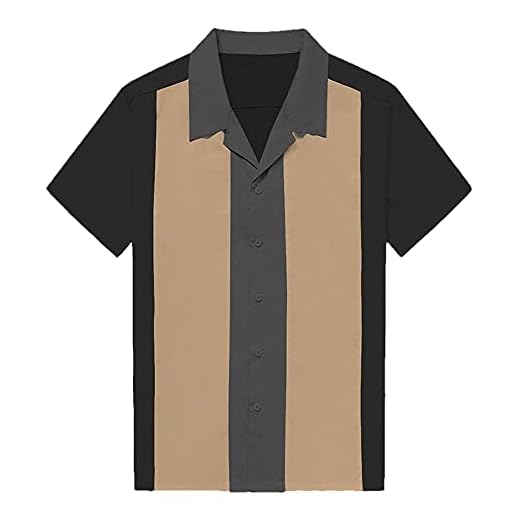 NP Charlie Harper vertikal randig s herr 50-tal rockabilly button-down bomull s