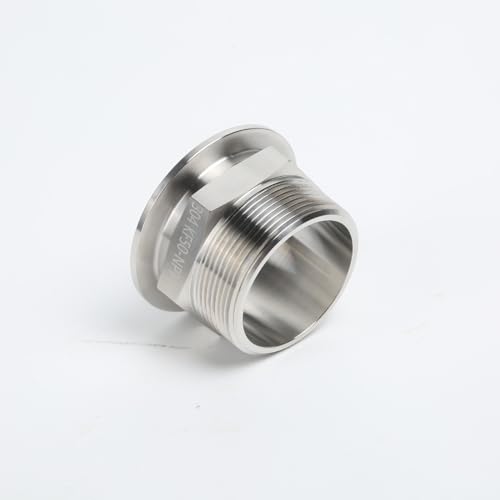 Image of SS304 KF50 NPT Male Adaptor thread 2 inch NW50 KF Male coupling ISO-KF50 X NPT 2 inch