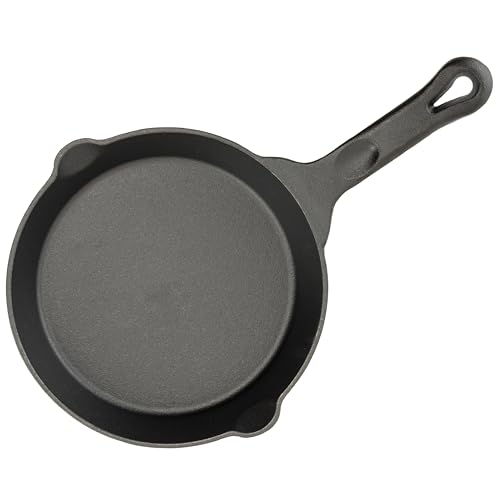 Poêle en fonte noir Winco à excellente rétention de chaleur - 4