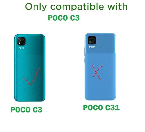 Image of COVERBLACK Rubber Back Cover for Poco MZB07RLIN / Poco C 3 - Transparent