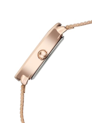 Image of Fastrack Vyb Runway with Quartz Analog Rose Gold Dial Rose Gold Stainless Steel Strap Watch for Girls - FV60121WM01W