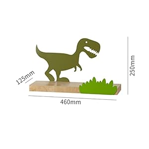 Wall shelf kids dino nursery decor shelves floating bookshelf wood toy display organizer green ds001 0  urban country home decor