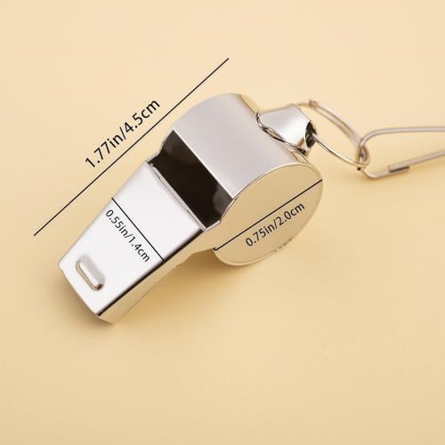 Silbato deportivo personalizado de acero inoxidable con cordón miniatura 5