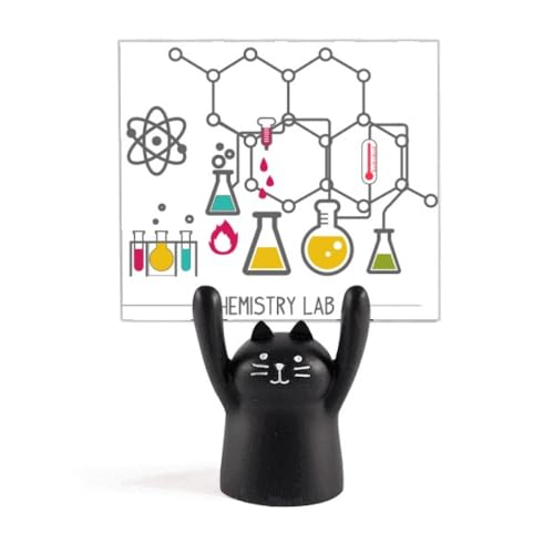 Support de mémo chat noir pour recettes de cuisine et bureau