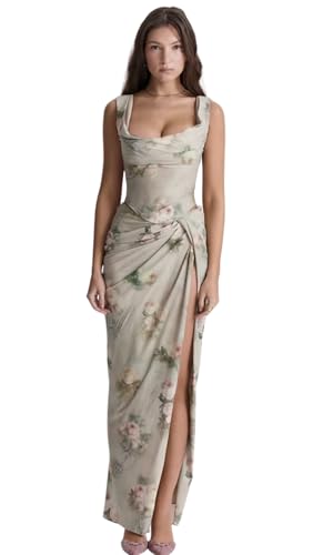 Mekong Delta Lush Intentions Corset Two Piece Summer High Slit Dress