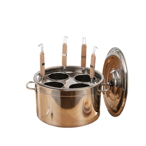 TAYOAビジネス店舗用、そば鍋、茹で麺鍋セット、ループ付き、フィルター付き、ステンレス、IH対応、こぼれない、特厚、だし、湯沸用 (40個セット(粉末排出口と穴あきシート付き))