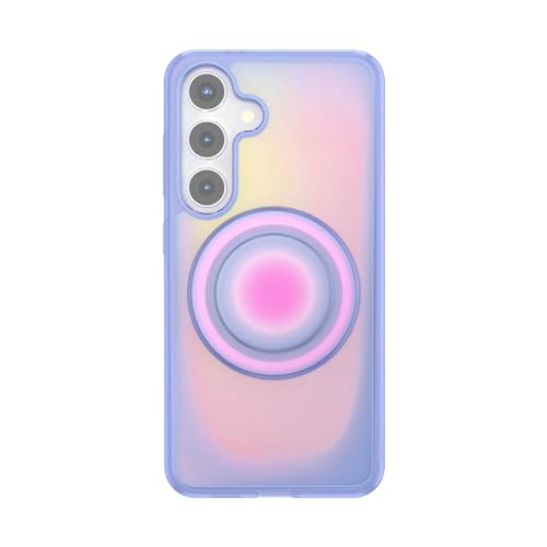 PopSockets Samsung Galaxy S24 Case Compatible with MagSafe, with Magnetic Round Phone Grip Included, Phone Case for Galaxy S24 – Aura