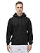 THE GYM PEOPLE Men's Fleece Pullover Hoodie Loose Fit Ultra Soft Hooded Sweatshirt With Pockets Black