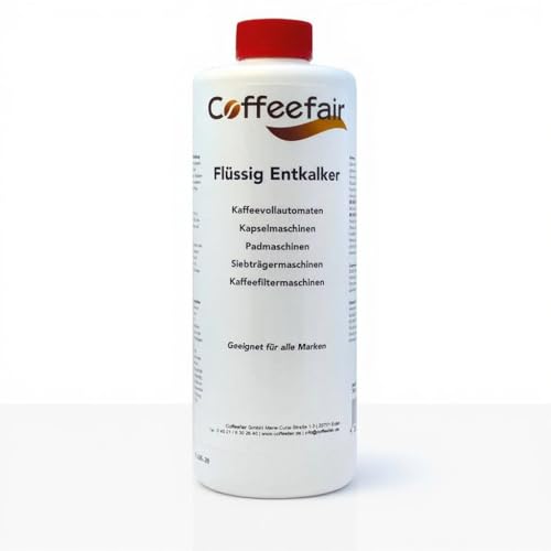 Coffeefair Flüssigentkalker 750 ml Entkalker für Kaffeemaschinen, Kaffeevollautomaten, Filterkaffeemaschinen & Siebträgermaschinen, für alle Marken