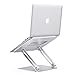Produktbild ONIVIB Laptop-Computerständer, Verstellbarer Tablet-Halter-Schreibtisch, Faltbarer, breiter, kompatibler (10-17 Zoll) Notebook-Schreibtisch, für MacBook Pro/Air, Samsung HP Surface- (Silber)